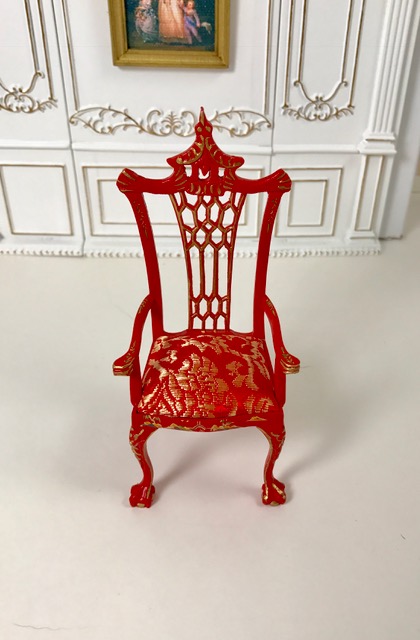 CA039-01 RED ArmChair - 1" Scale - Click Image to Close